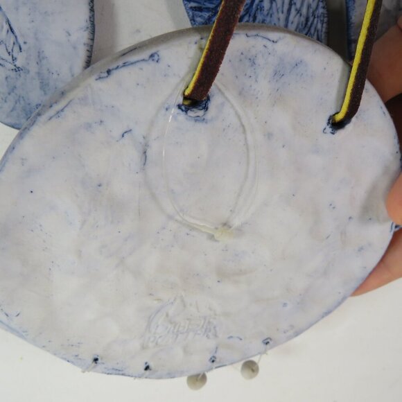 Dubois Pottery Blue Coastal Windchimes 21" long total authentic nautical design - Picture 13 of 13